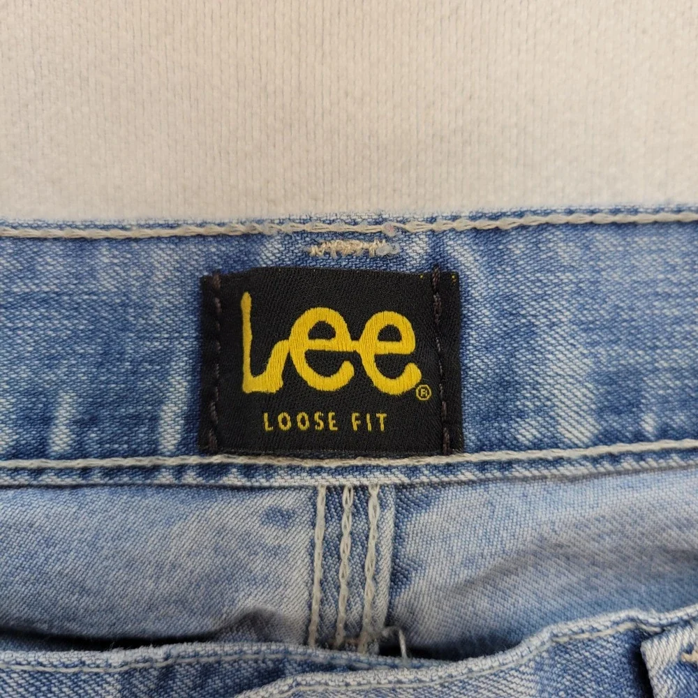 Lee Carpenter Jeans Mens 32x30 Blue Loose Fit Dungarees Workwear Utility
